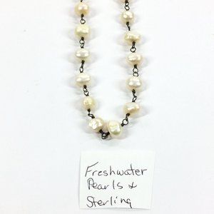 Freshwater Pearl and Sterling Silver Necklace